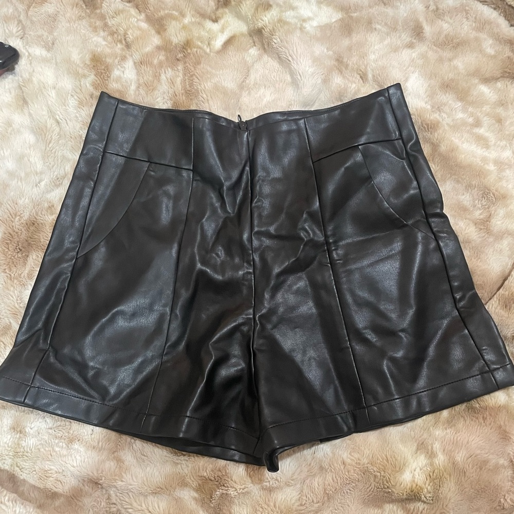 Faux Leather Shorts Medium